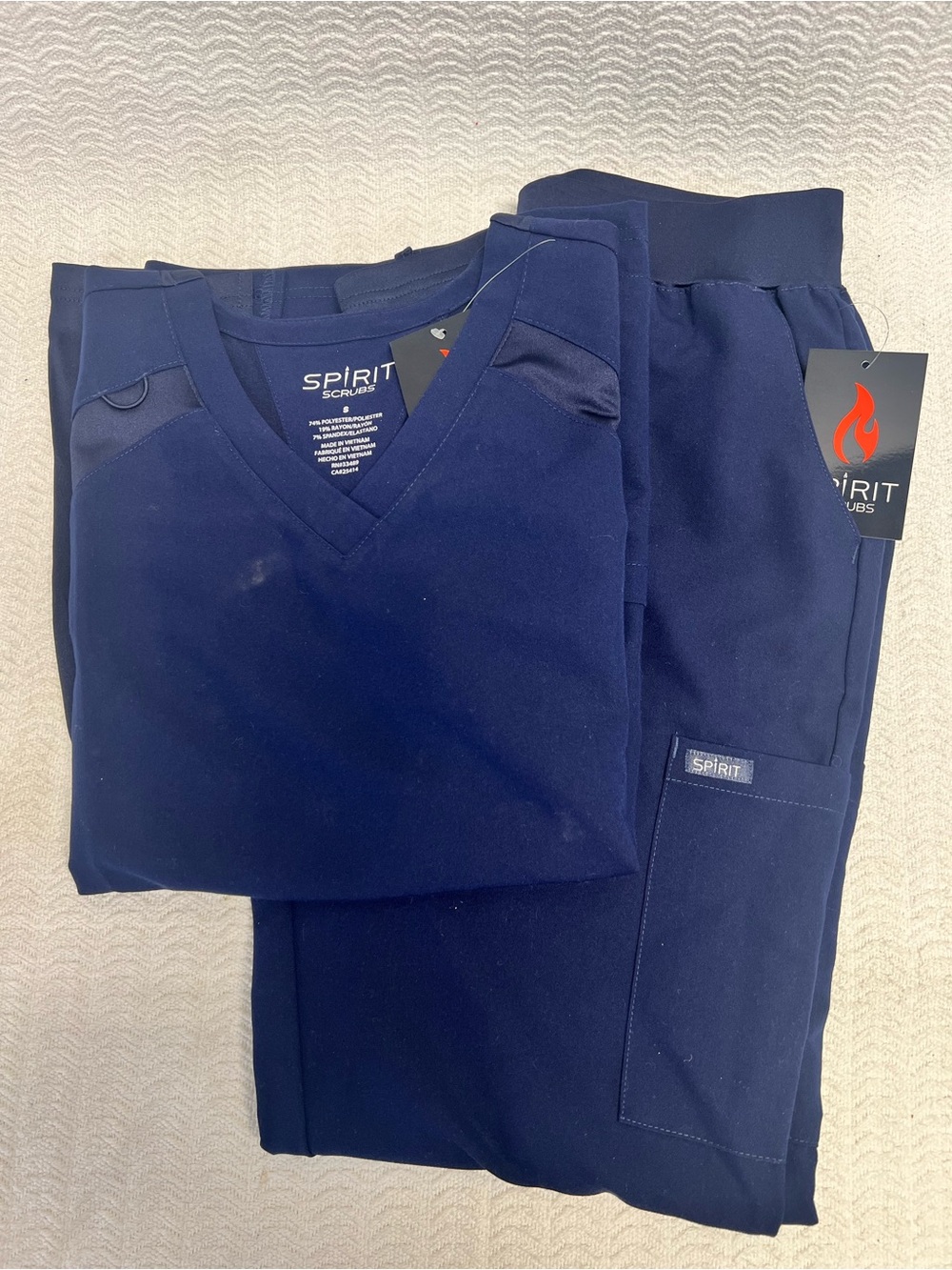 spirit / navy blue scrubs